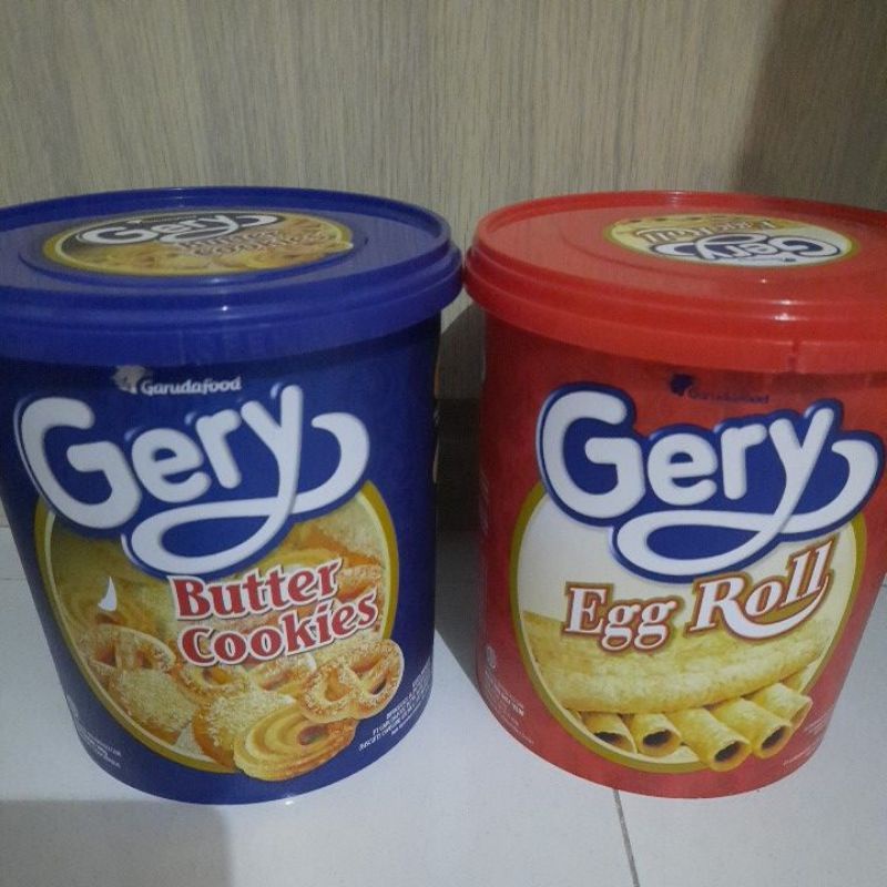 Jual Gery Butter Cookies 300gr Egg Roll 210gr Biskuit Makanan Ringan