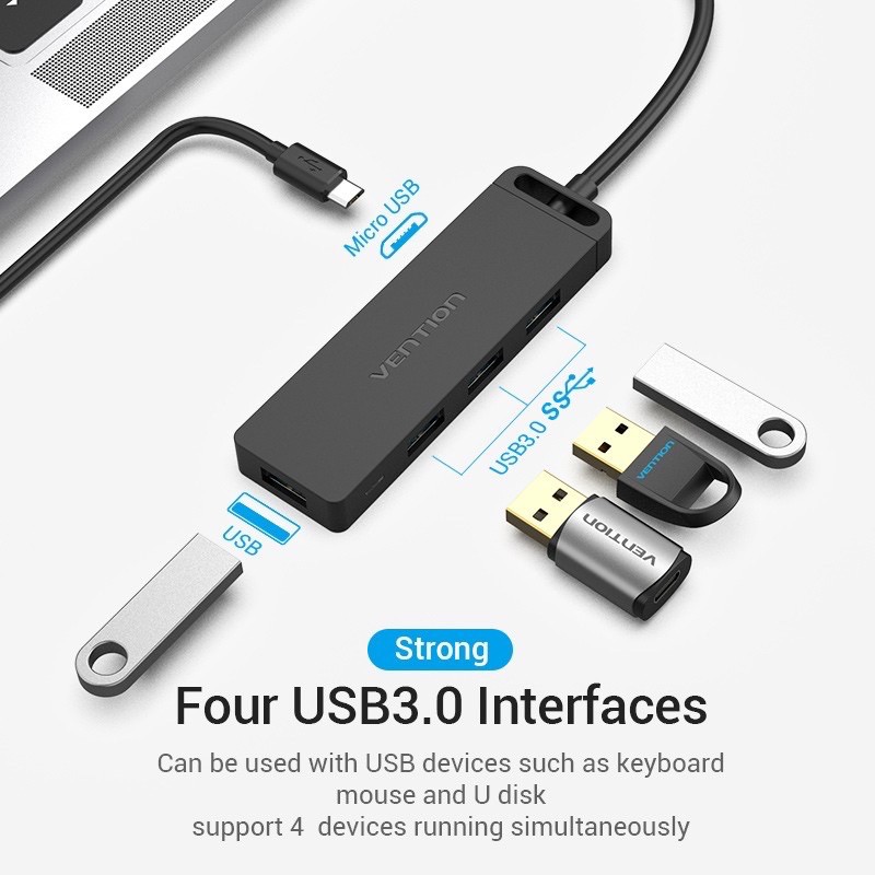 USB HUB TYPE C 4 PORT USB 3.0 VENTION TGK