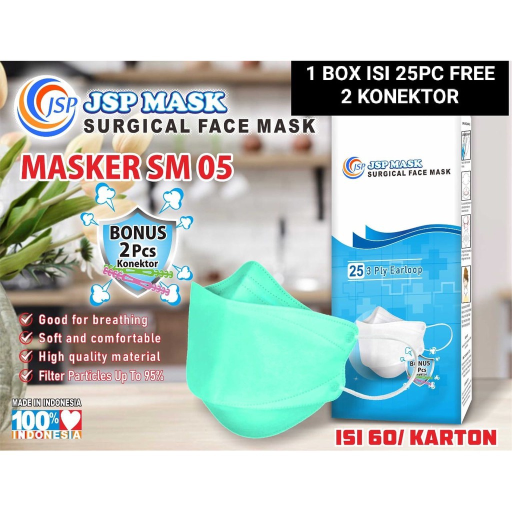 MASKER KF94 JSP Mask 3 PLY Surgical Face Mask isi 25 Pcs Promo Masker Model KF94 Evo JSP KM05 Hitam