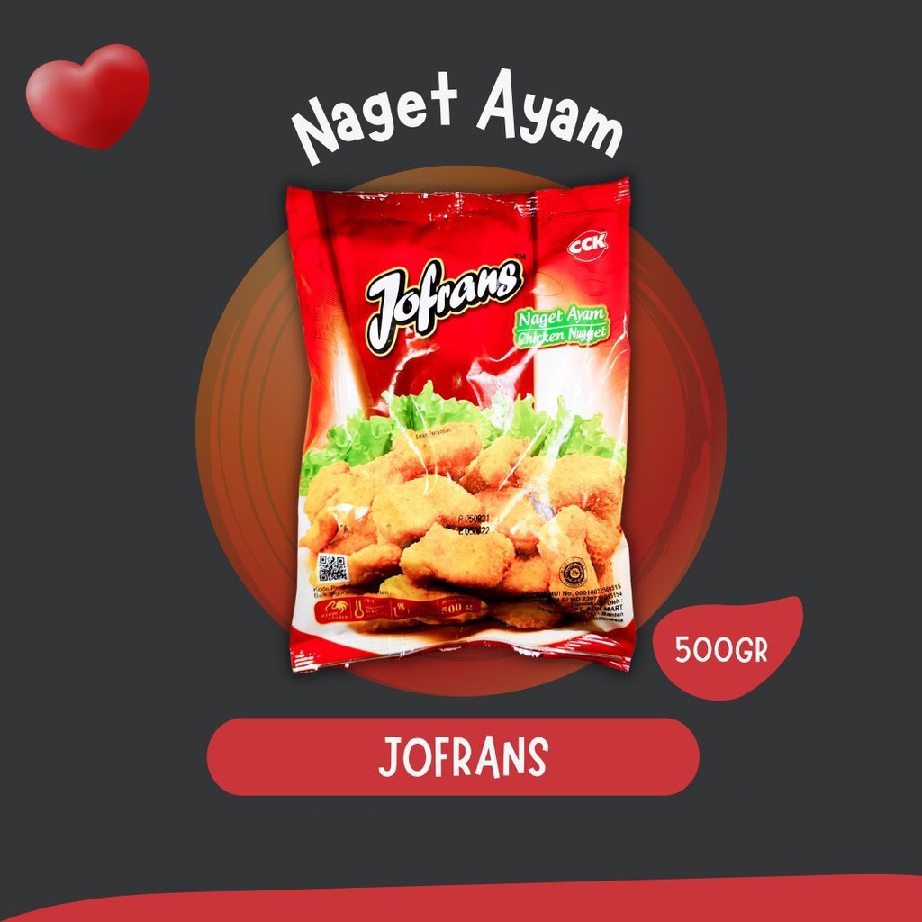 

ADDRIELLA - JOFRANS NUGGET AYAM 500gr | JOFRANS/FROZENFOOD/FROZENFOOD MURAH