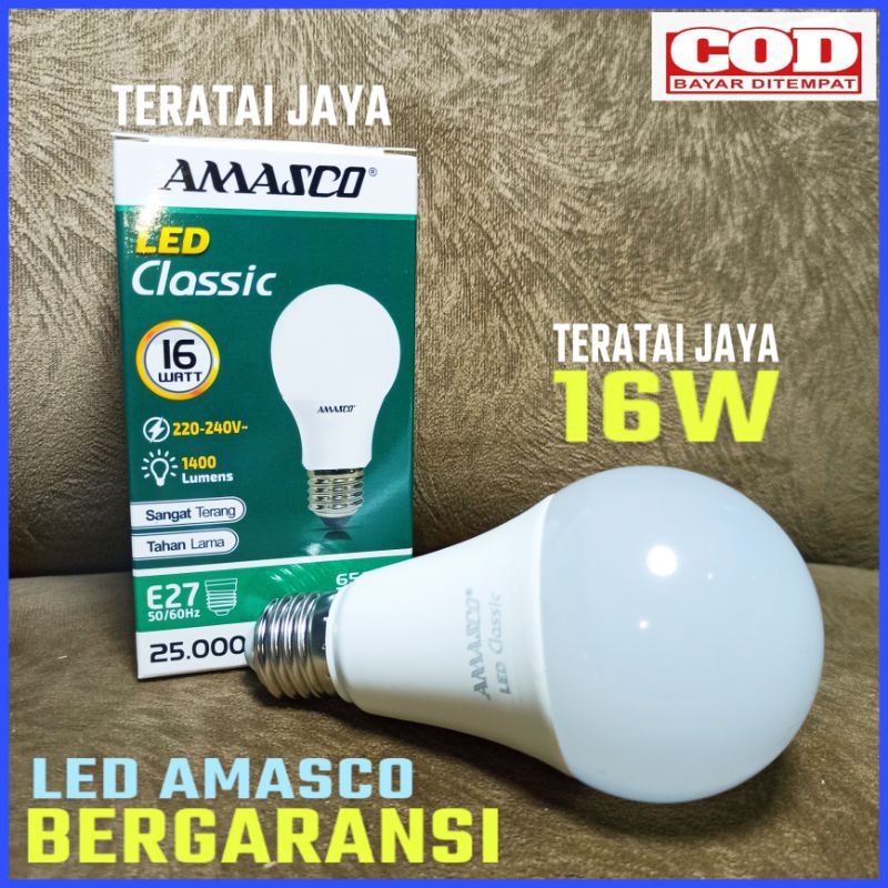 Lampu Bohlam Led Amasco 16watt/amasco clasic 16w / Berkualitas Bukan Lampu Murahan