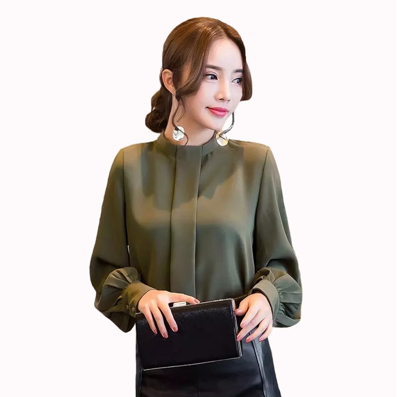 Blouse Tangan Panjang Wanita Gaya Korea Model Terbaru - XSHOP Harina