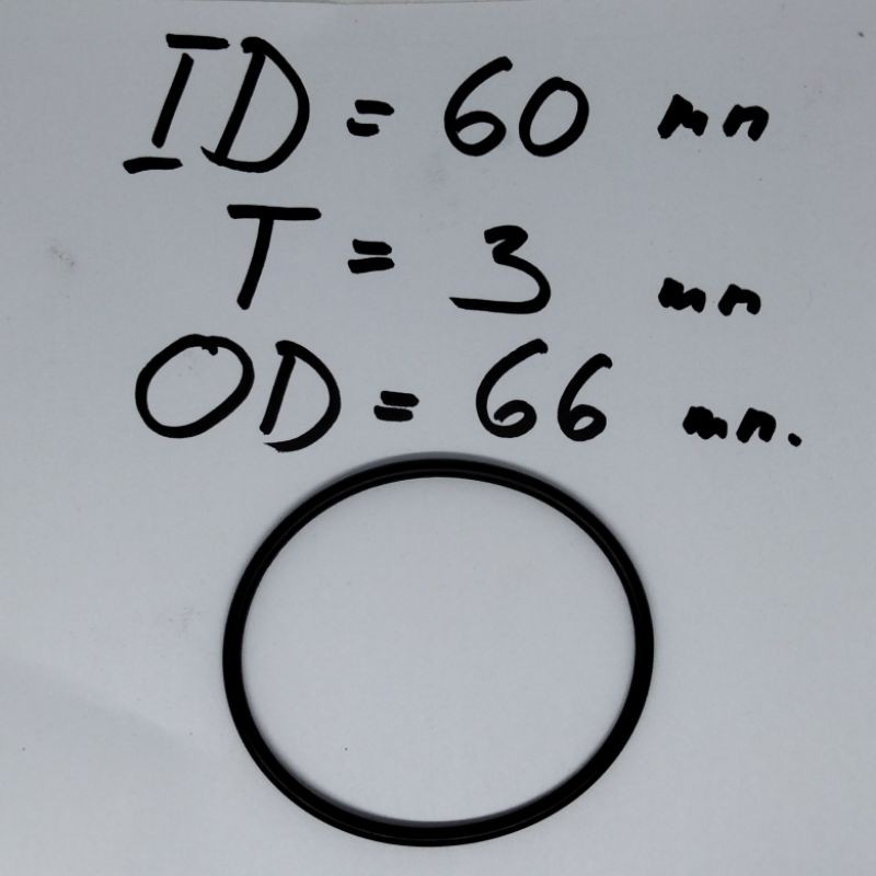 

oring seal karet id 60 tebal 3 od 66 (mm) NBR 70