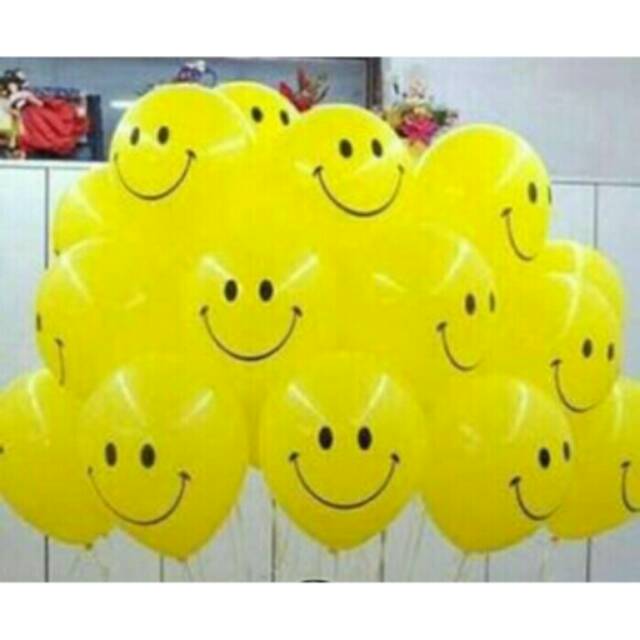 BALON LATEX SMILE KUNING (isi 10 biji)