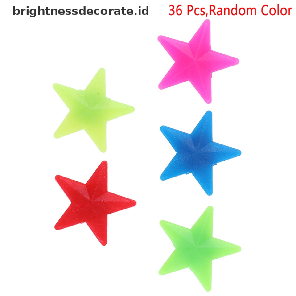 [birth] 36 Pcs Bicycle Bike Wheel Spoke Plastic Star Children Clip Colored Decoration [ID]