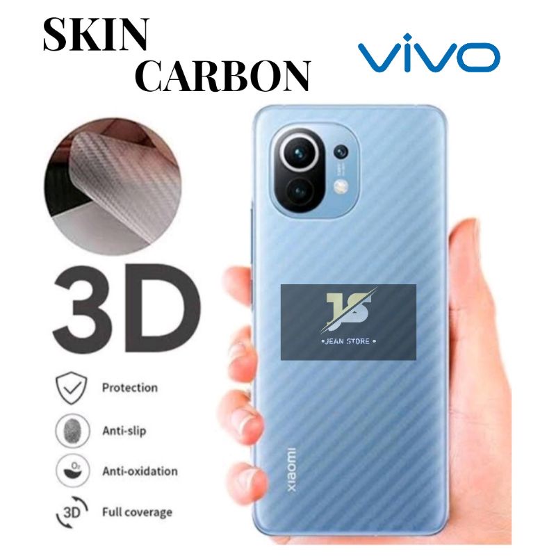 GARSKIN ANTI GORES BELAKANG SKIN CARBON VIVO V15 V15 PRO V17 V17 PRO V20 V21 S1 S1 PRO Y20 Y30 Y50 Y51 2020 Y91 Y95 Y93 Y91C Y20S Y17 Y15 Y12S  Y12I Y12 V21 5G V20 SE V19 Y15S V23 5g Y75 5g Y01 T1 5G Y16 Y35 Y22 2022 V25 2022 V25 PRO 2022 V25E Y02 Y36 Y27