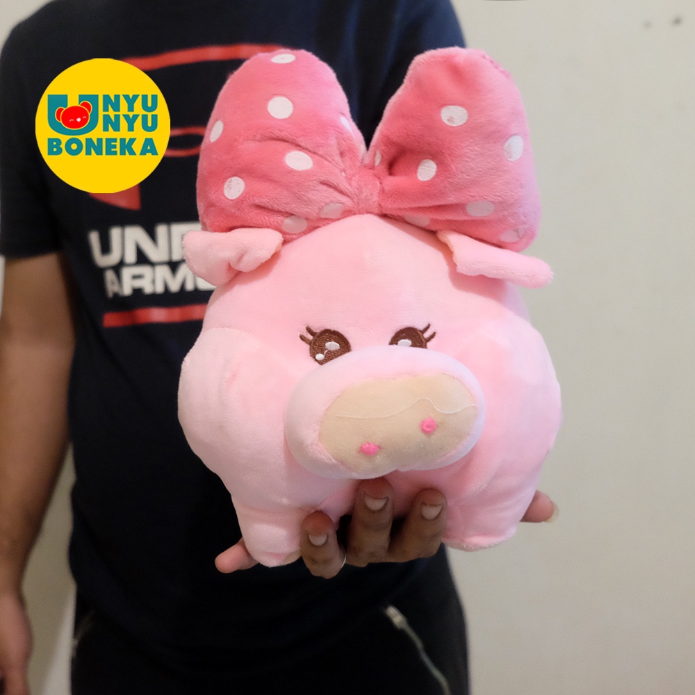 boneka soft pig babi animal bahan import souvenir custom