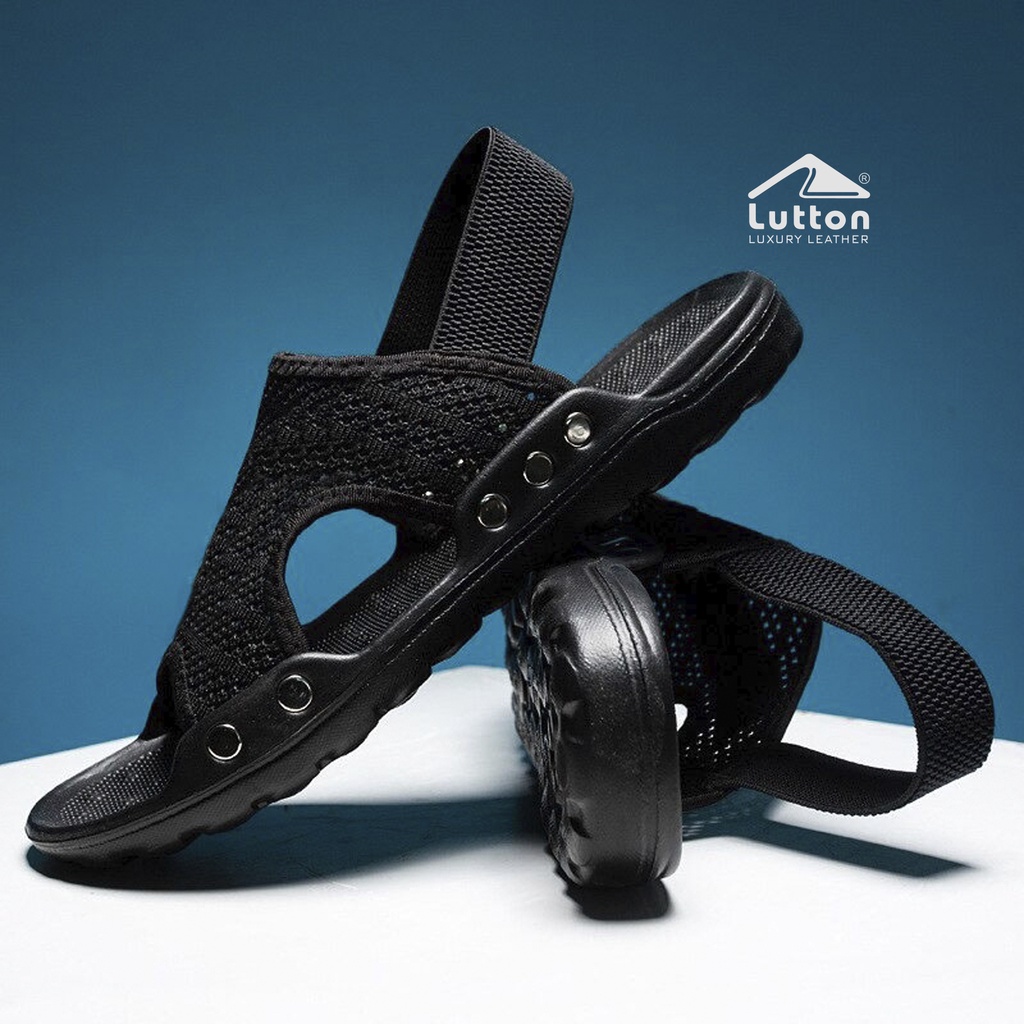 LUTTON - SANDAL SLOP RAJUT IBADAH UMROH &amp; HAJI - SANDAL SLOP RAJUT MASA MUDA - SANDAL SLOP RAJUT MASA TUA - SANDAL RAJUT ELASTIS