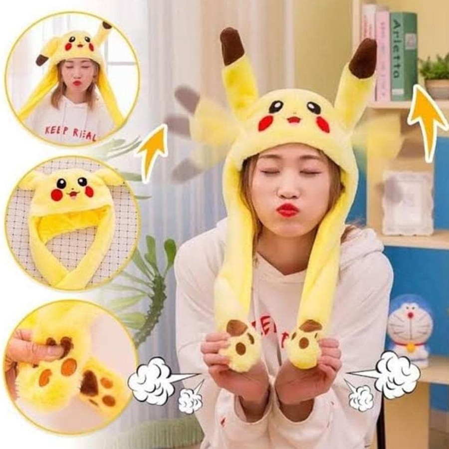 Bunny Hat Topi Krakter Lucu ada lampu cocok untuk hadiah anak-anak atau dewasa