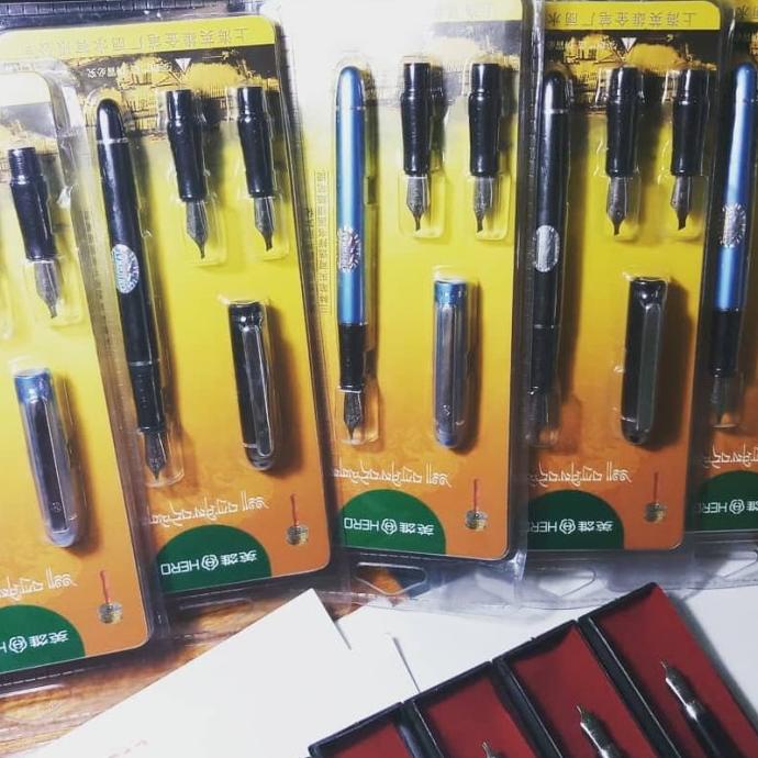 

(BISA COD) Hero calligraphy pen set / pena hero / pulpen kaligrafi hero PROMO SPECIAL Kode 1148