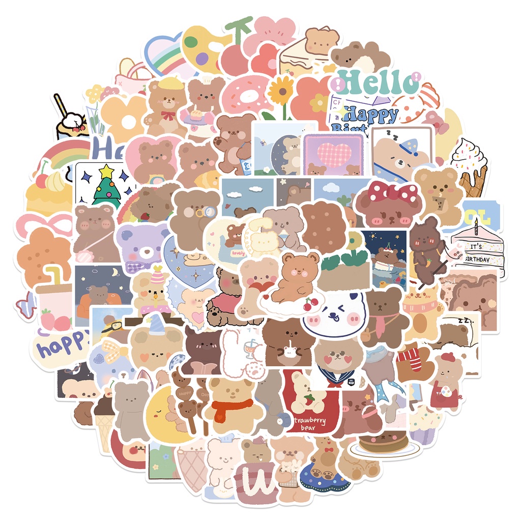 

20pc bear stickers (min. belanja 10rb)