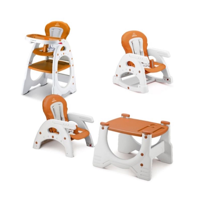 Babyloo kursi makan bayi combo 3 in 1 - orange