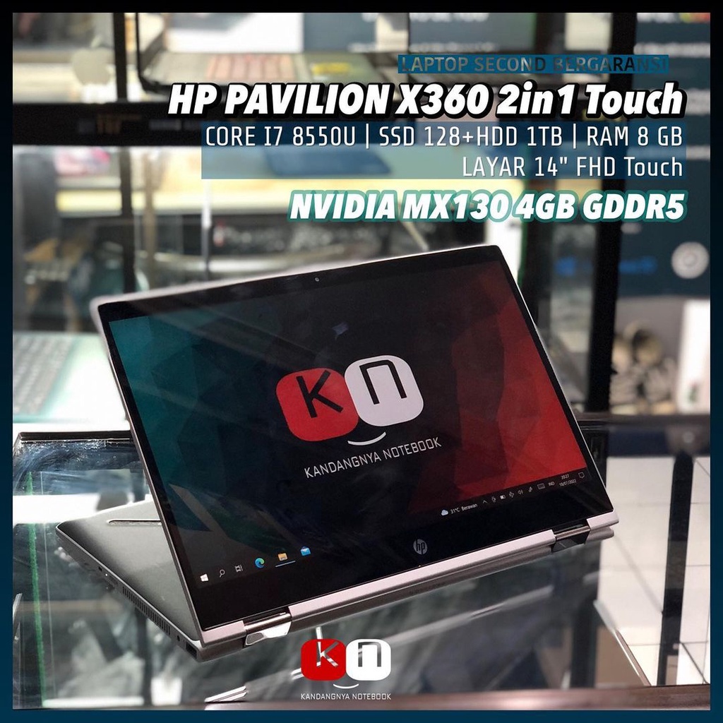 HP Pavilion X360 14-CD0046TX i7 8550U NVIDIA MX130 4GB GDDR5 14" Touch