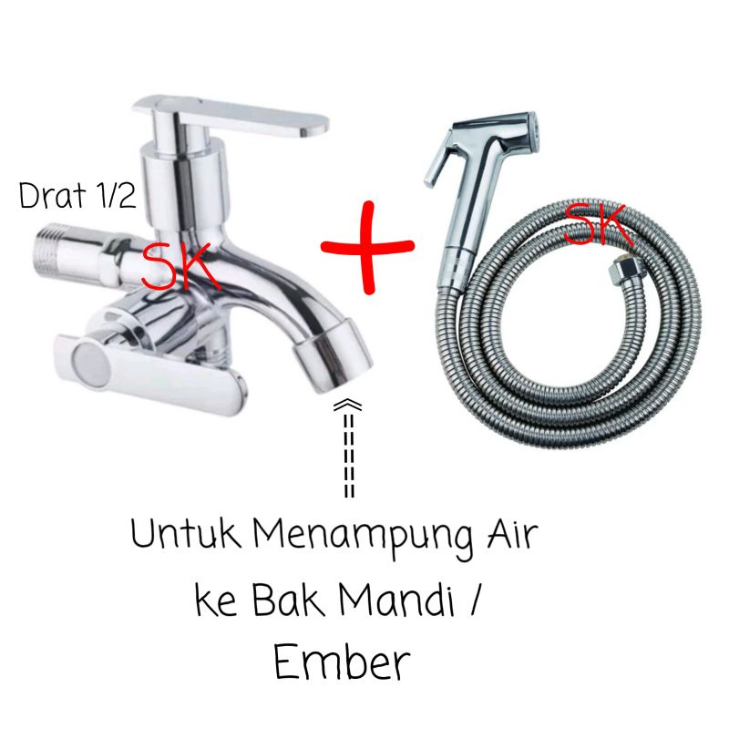 MURAH PAKET STOP KRAN KERAN CABANG DOUBLE DAN JET SHOWER BIDET SHOWER CEBOK KAMAR MANDI