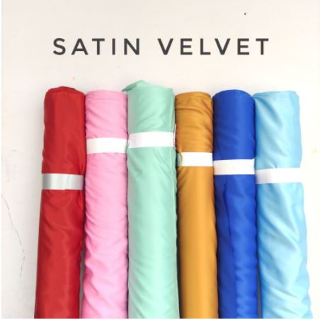 Bahan Kain Satin Velvet Premium Per Roll