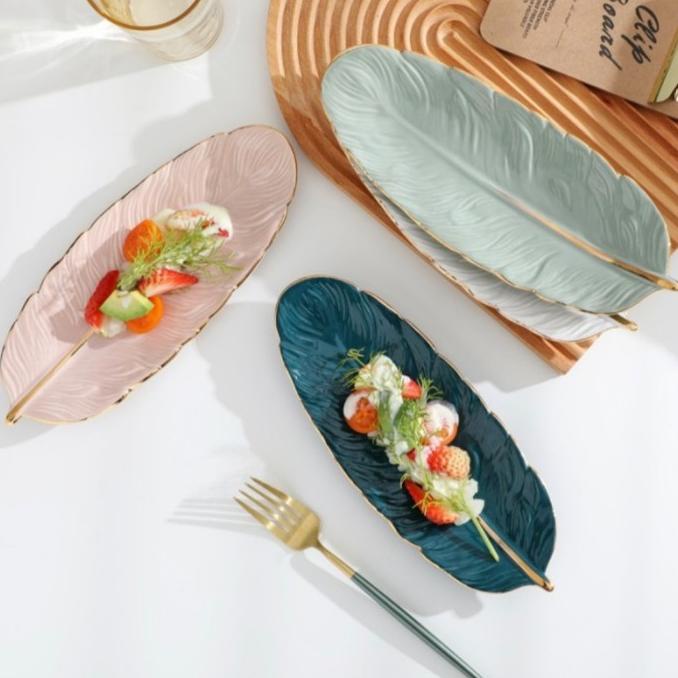 Leaf Plate Nordic Style | Piring Saji Daun Keramik MURAH