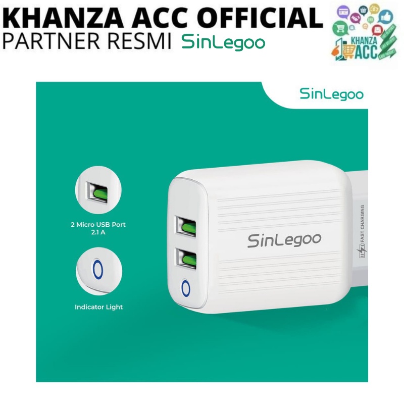 KHANZAACC SINLEGOO CR-02 Wall Charger 2.0A 2 Port USB