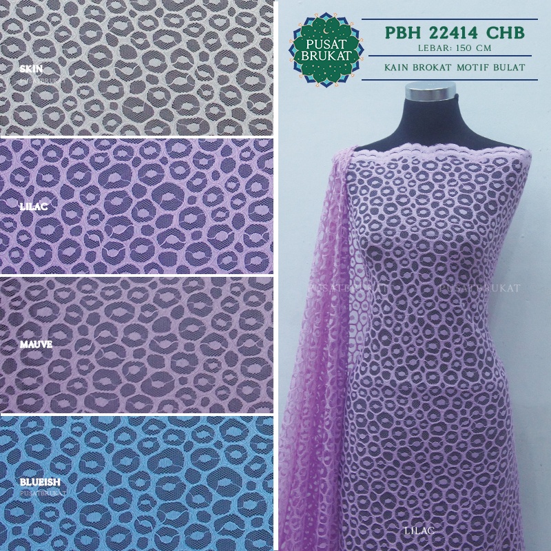 KAIN BROKAT NORVINA 22414 CHB / BRUKAT DOT NORVINA, LEBAR 150CM [harga per 0.5m]