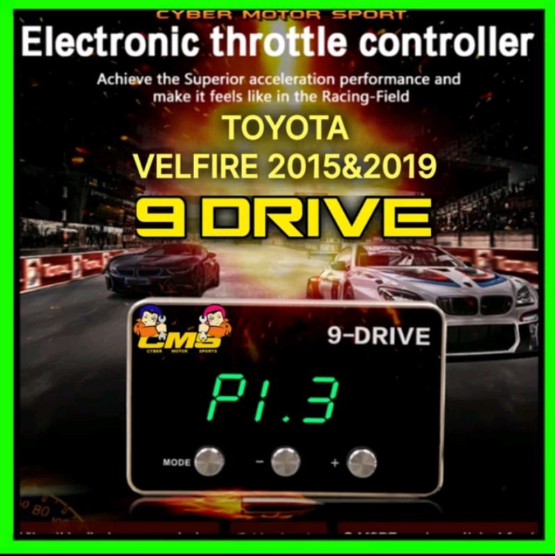 Throttle kontrol TOYOTA VELFIRE 2015 2019.  9drive trotel controller velfire throtel eco sport racin