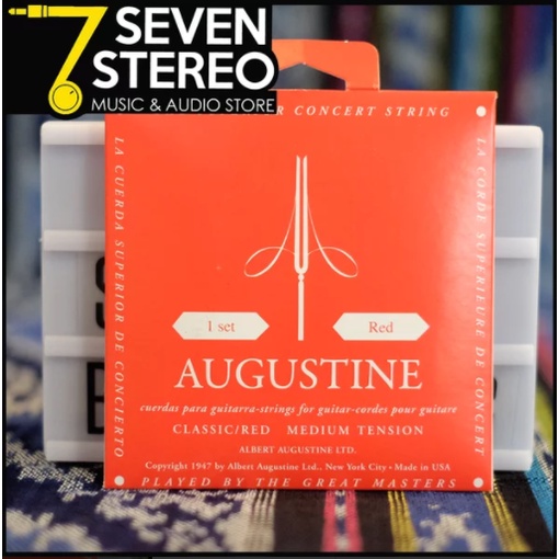 Albert Augustine Classic Red String Set Medium Tension