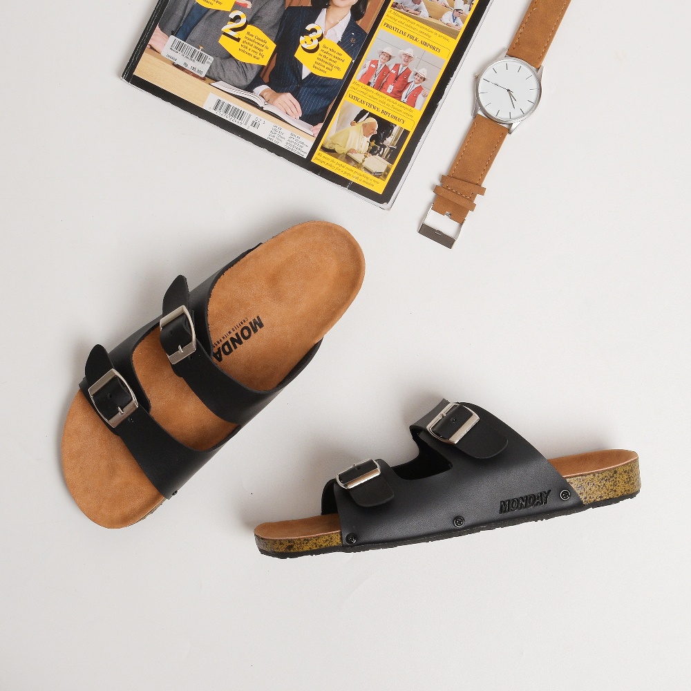 Sandal / Sandal Pria / Sandal Yuno Brown Monday