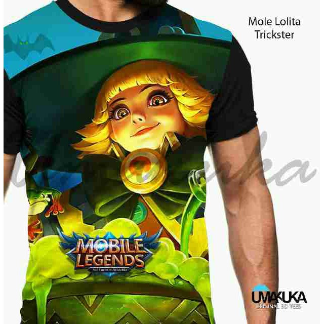 Baju Kaos Mobile Legend Lolita Trickster 3D Full Print Umakuka
