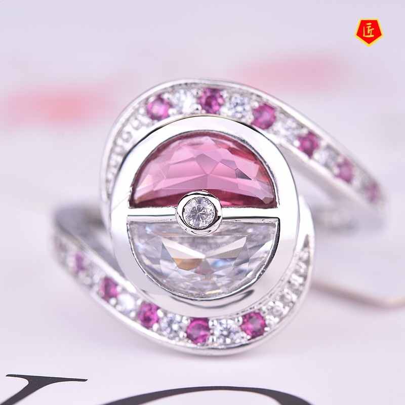 [Ready Stock] Creative 925 Silver Diamond Ring Fashion Personality