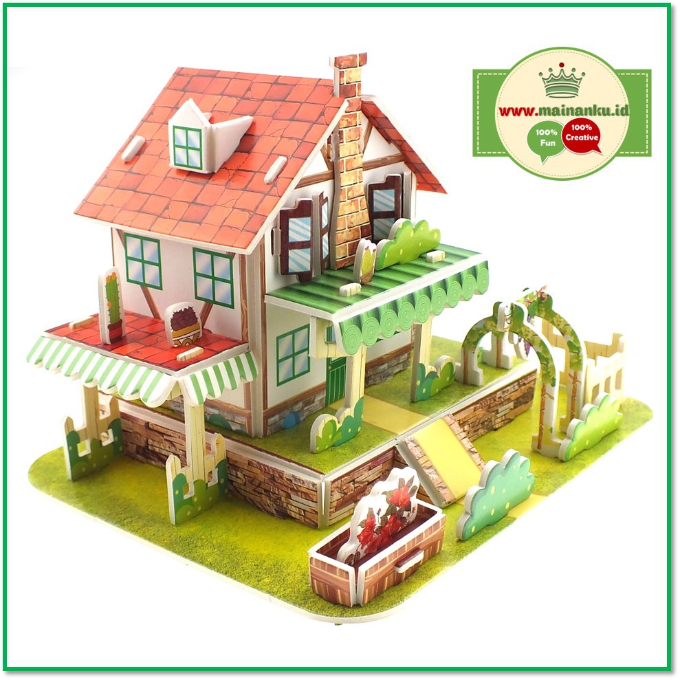 Mini 3D Puzzle GARDEN HOUSE | Kado Anak Sekolah | Hadiah Anak 1690-40