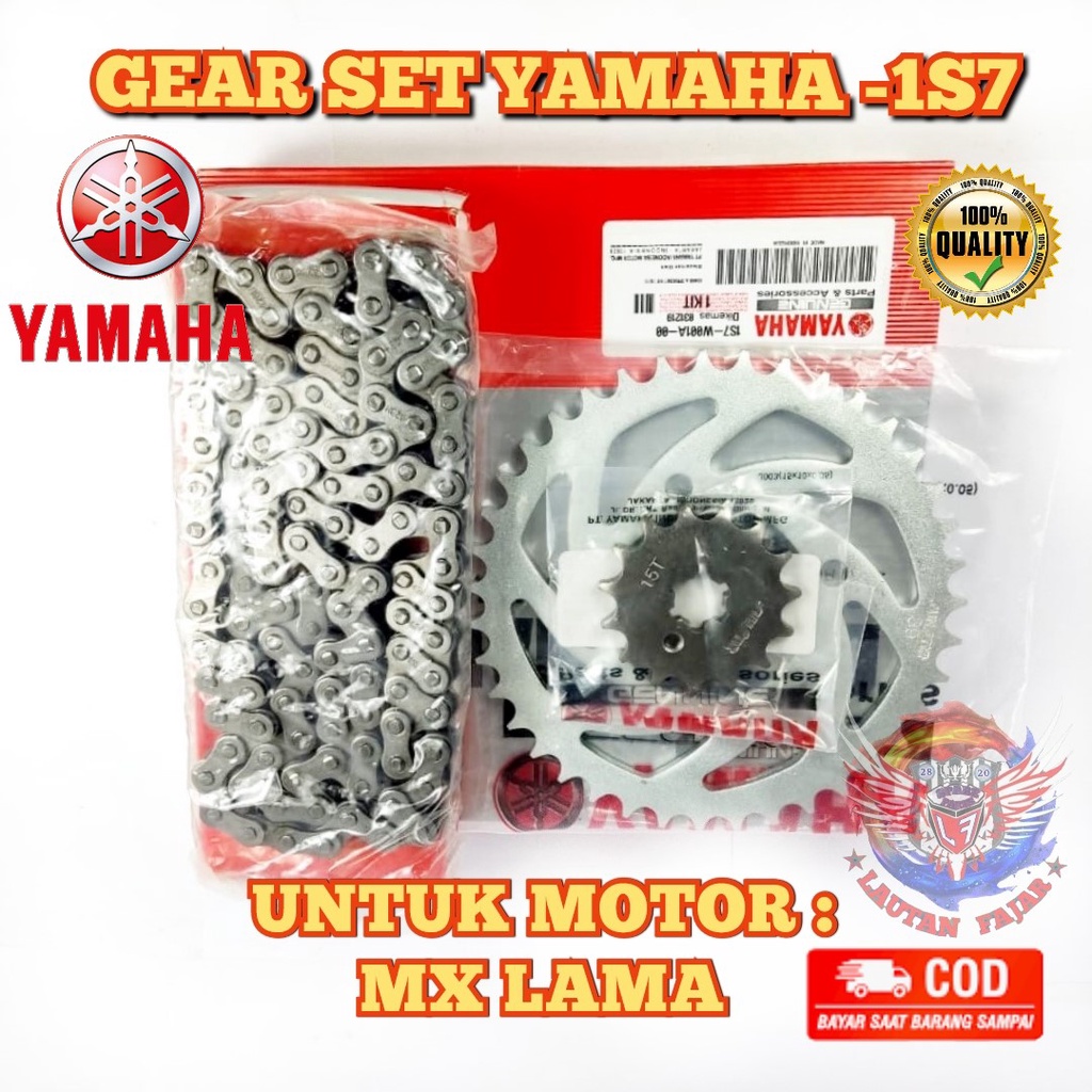 Ori gear set Yamaha 1s7 JUPITER MX 135 Lama gier gir set plus rante gigi tarik mx lama/ old original