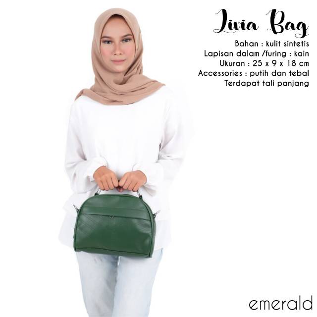 TAS CEWEK LIVIA BAG PREMIUM - BAHAN KULIT SINTETIS