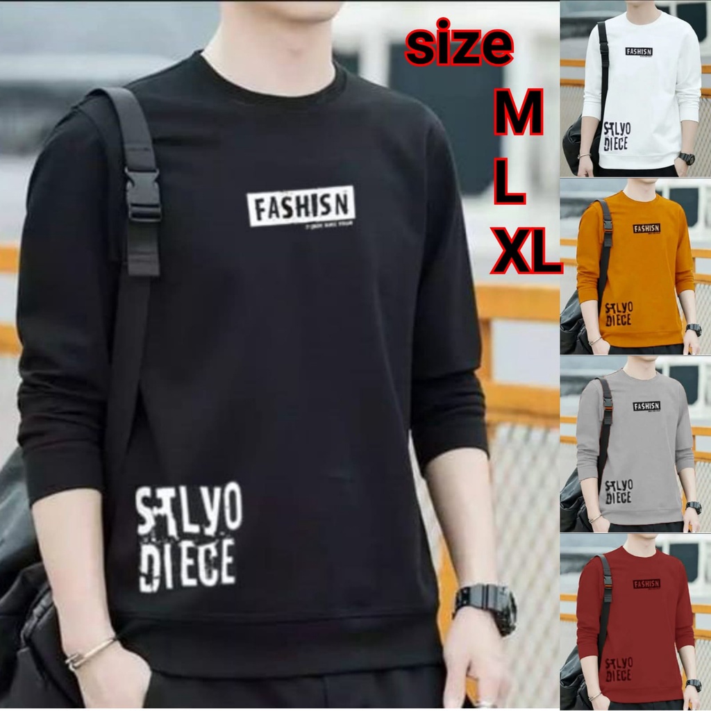 TC87 BAJU PRIA LENGAN PANJANG KEREN/BAJU LENGAN COWOK/KAOS DISTRO STLYO