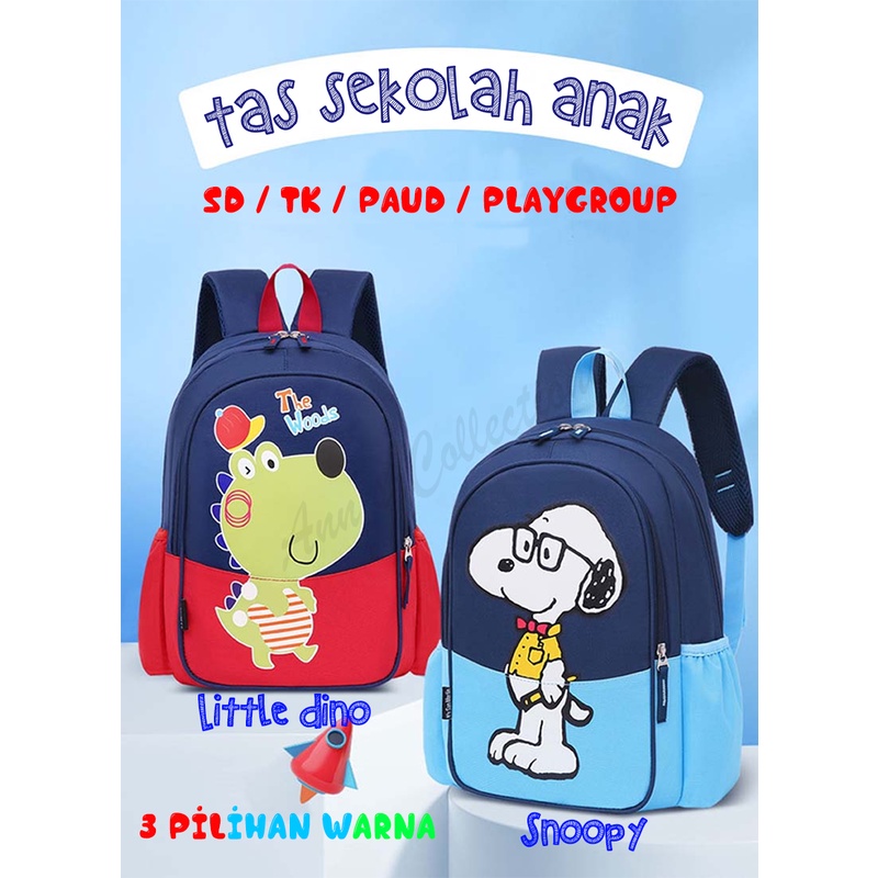 Tas Ransel Sekolah Anak laki/Perempuan SD/TK/Paud Motif Kartun Import