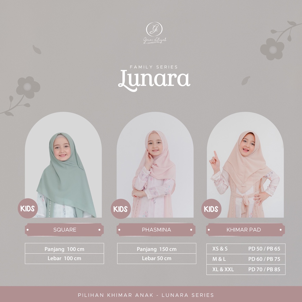 Gerai Aliyah | Lunara Series "Khimar Kids"