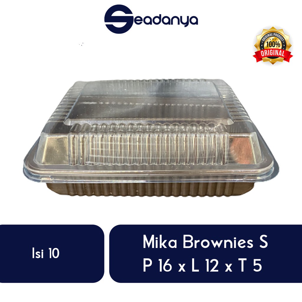 

Mika Brownies S (ISI 10) P:16/L:12/T:5 -Mica Kue Brownis/Bronis,Cake,Mooncake,Kue Kering,Kue Basah