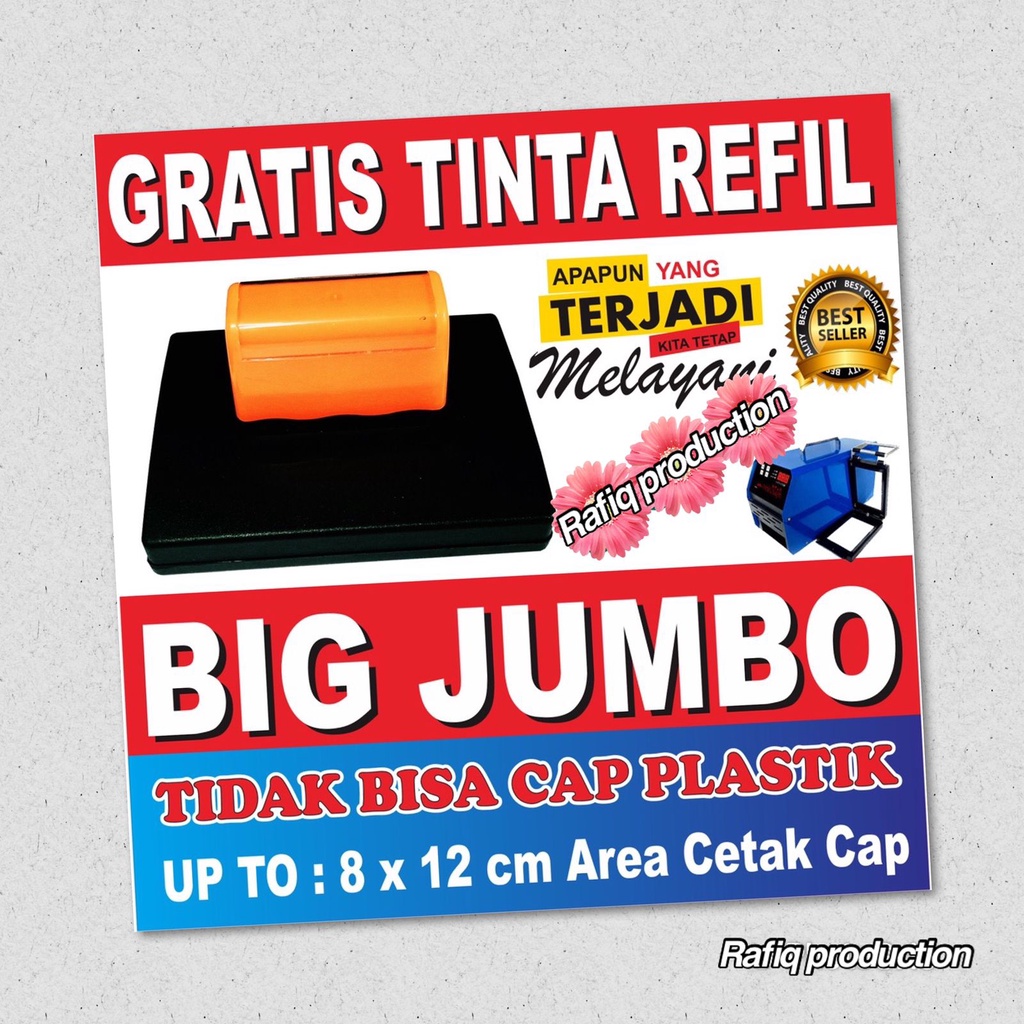 

Stempel Flash Custom Ukuran Jumbo Stampel Besar Kardus Packing label branding nama logo box kemasan