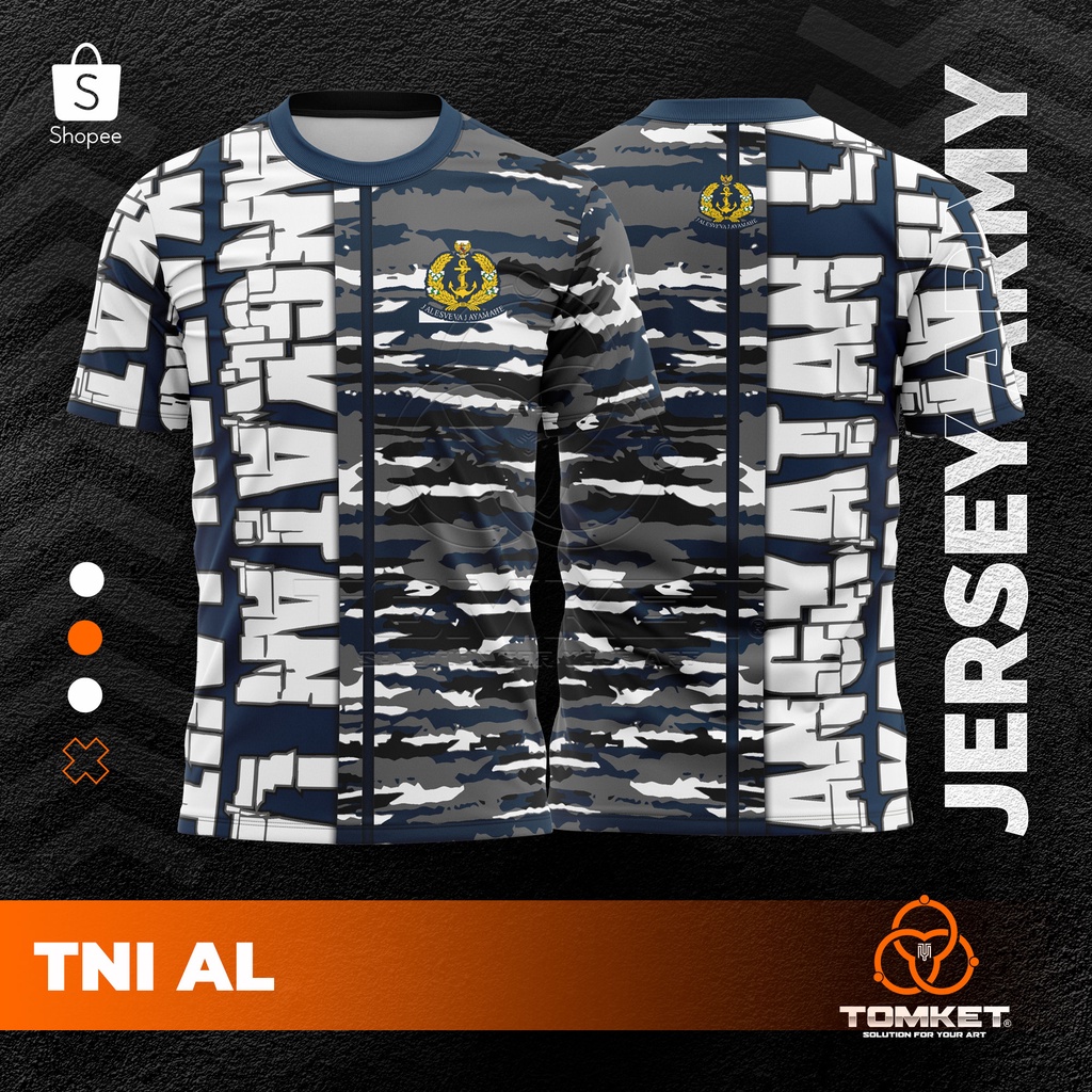 Baju Jersey Full Printing TNI AL-8