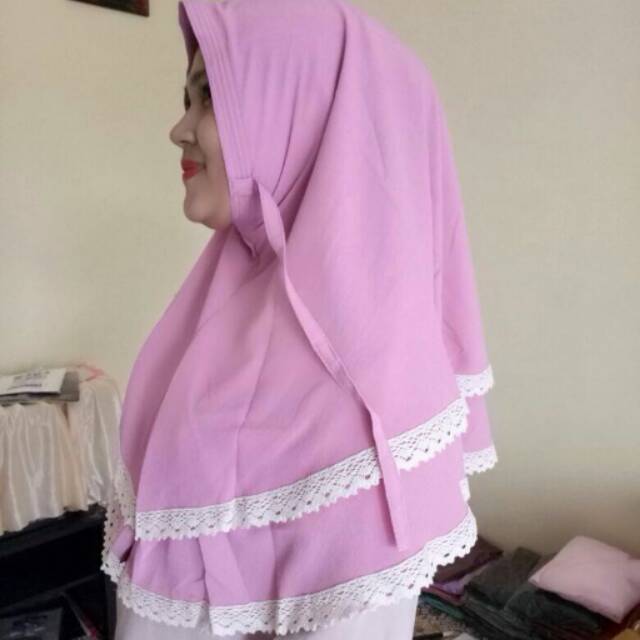 Jilbab kekinian model susun