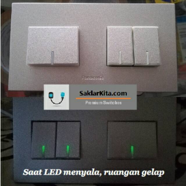 Panasonic Silver Saklar 3 Gang Iluminasi
