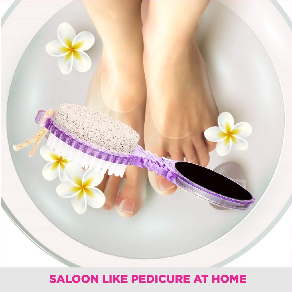 Sikat Telapak Kaki Penghalus Tumit 4 in 1 Anti Kasar / Pedicure Paddle 4 Step / Callus Remover / Pengangkat Sel Kulit Mati