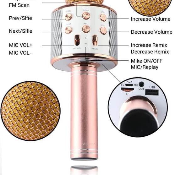✰ Mic Karaoke WS858 / Microphone Bluetooth WS-858 ✷
