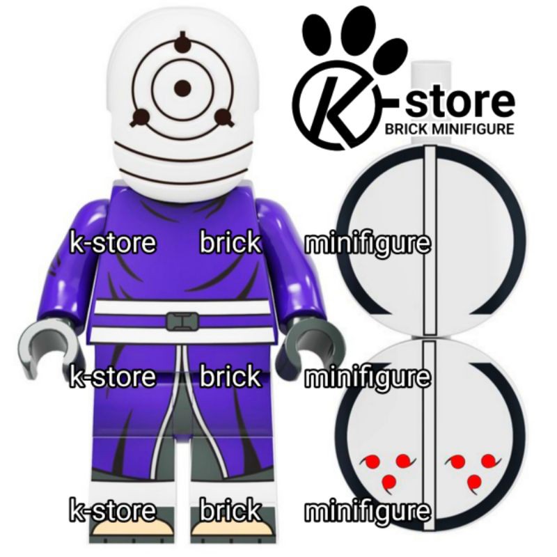 lego naruto obito uchiha white mask minifigure