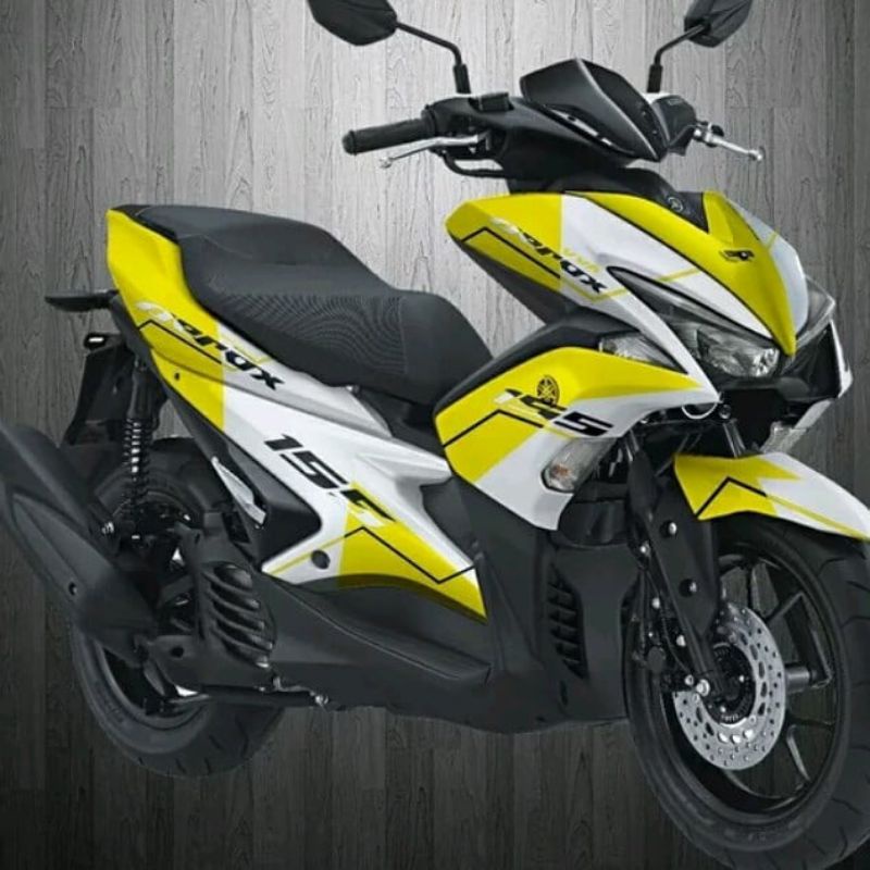 STICKER DECAL YAMAHA AEROX 155 KUNING PUTIH