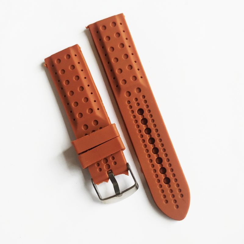 strap rubber silicon warna coklat dan biru