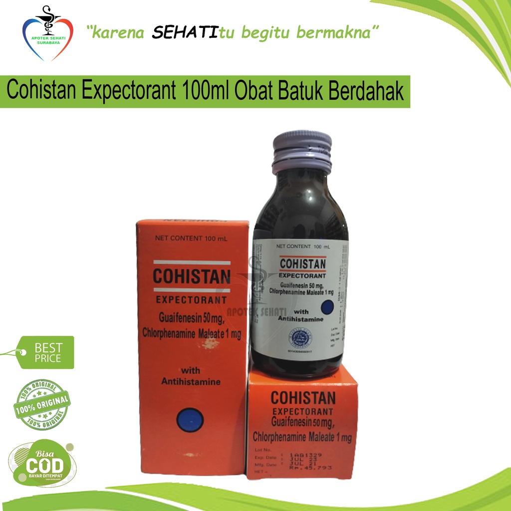 

Cohistan Expectorant Sirup 100ml Obat Batuk Berdahak