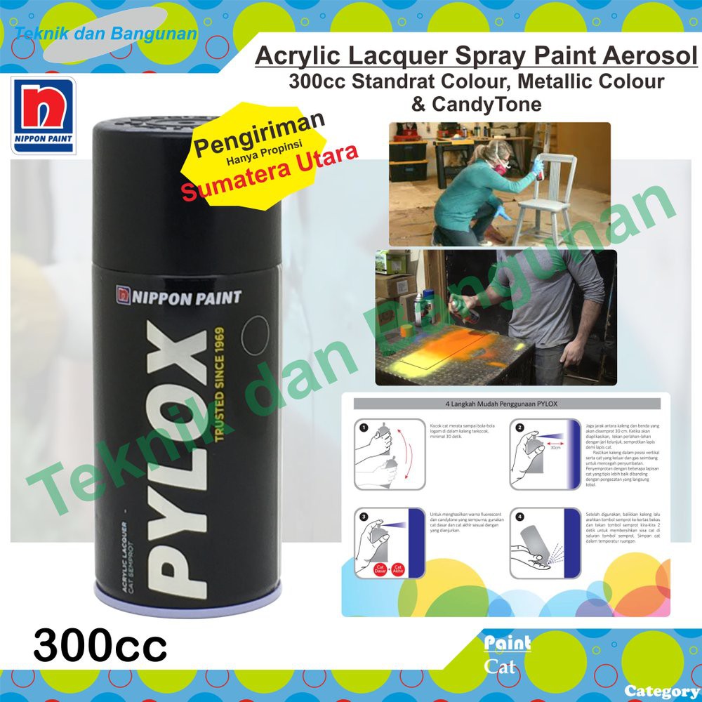 

Cat Semprot Pylox 300cc (Solid/CandyTone/Metallic Colour)