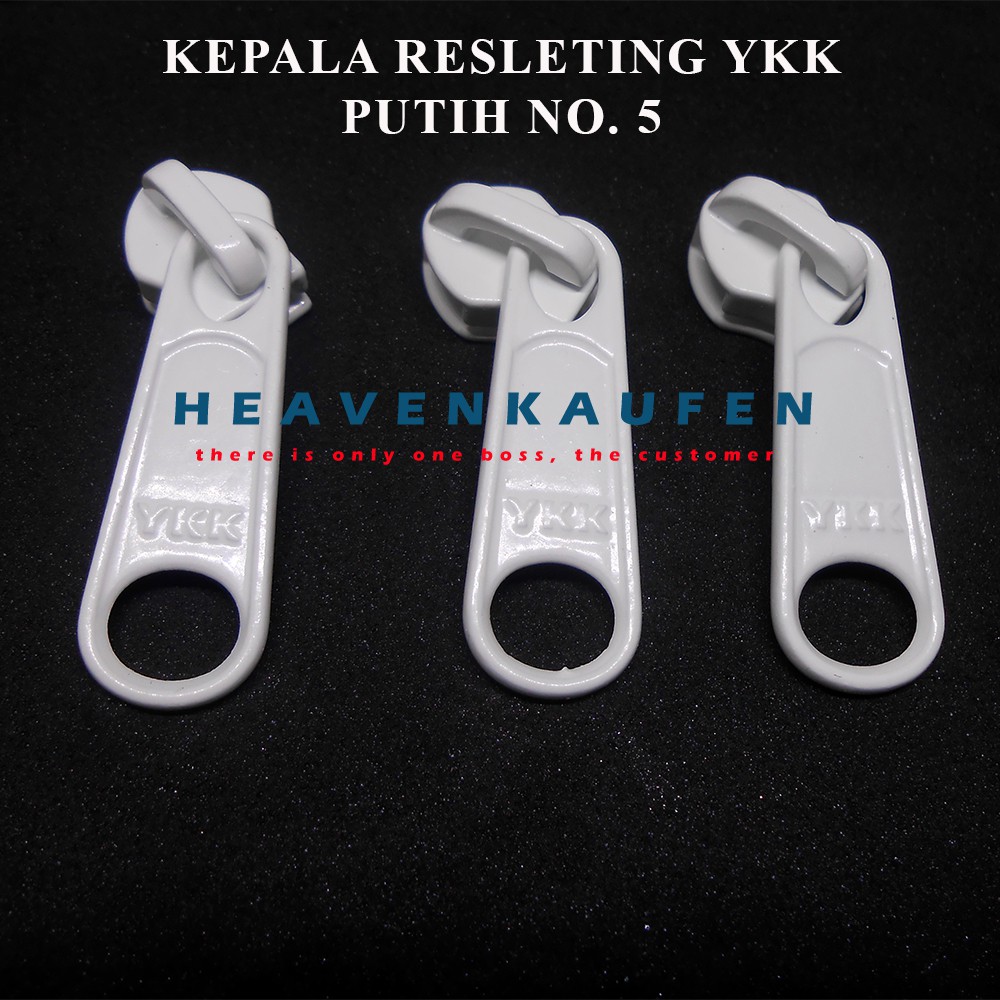 Kepala Resleting YKK No 5 Putih