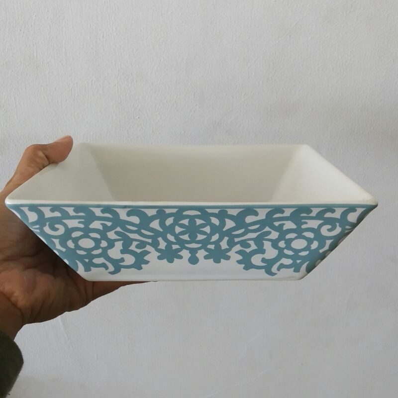 SQUARE BOWL MANGKOK PIRING SAJI KOTAK PERSEGI KERAMIK SANGO