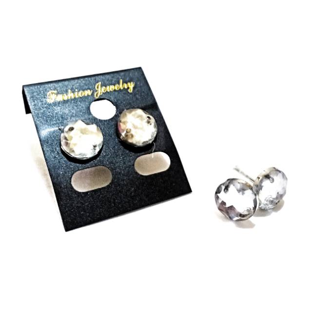 Paula Zircon Stud Earrings | Anting Tusuk Mata Berlian Sintetis Blink Korean Earring Simple Studs