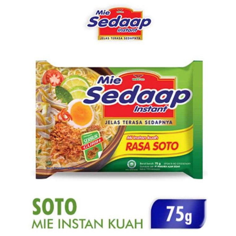 

Mie Sedap Sedaap Soto Kuah 1Dus/Karton Isi 40Pcs