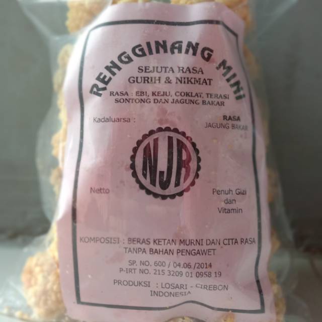 

Rengginang Mini Njr -Rasa Jagung Bakar
